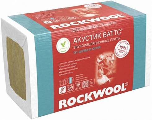 ROCKWOOL АКУСТИК БАТТС 1000*600*50ММ*10ШТ